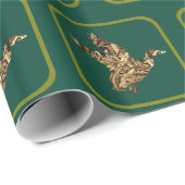 Camo Duck in flight Wrapping Paper Cadeaupapier (Rol Hoek)