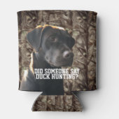 Camo Duck Jacht Chocolade Lab Vogel Hondenbier Blikjeskoeler (Achterkant)