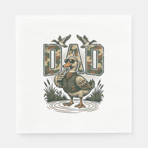 Camo Eend Papa Vintage Gravure T-Shirt Design_1 Servet