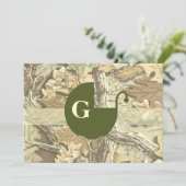 Camo Elegant Baby shower Invitation Kaart (Staand voorkant)