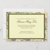 Camo Elegant Baby shower Invitation Kaart (Achterkant)