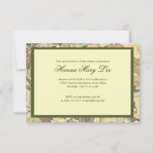 Camo Elegant Baby shower Invitation Kaart (Achterkant)