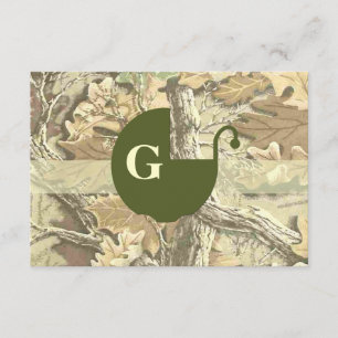 Camo Elegant Baby shower Invitation Kaart