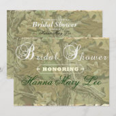 Camo Elegant Bridal Shower Invitation Kaart (Voorkant / Achterkant)