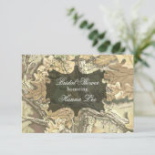 Camo Elegant Bridal Shower Invitation Kaart (Staand voorkant)