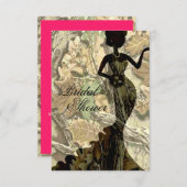 Camo Elegant Hot Pink Bridal Shower Kaart (Voorkant / Achterkant)