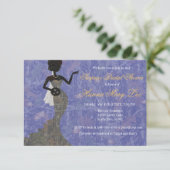Camo Elegant Periwinkle Bridal Shower Invitation Kaart (Staand voorkant)