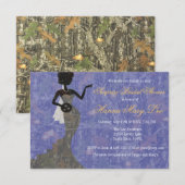 Camo Elegant Periwinkle Bridal Shower Invitation Kaart (Voorkant / Achterkant)