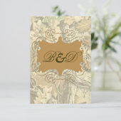 Camo Elegant Sinaasappel Wedding Invitation Kaart (Staand voorkant)