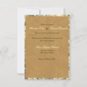Camo Elegant Sinaasappel Wedding Invitation Kaart (Achterkant)
