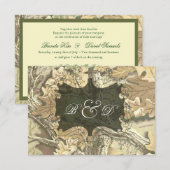 Camo Elegant Wedding Invitation Kaart (Voorkant / Achterkant)