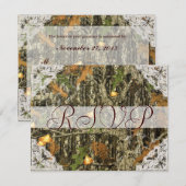 Camo en Antiek White Lace Wedding RSVP (Voorkant / Achterkant)
