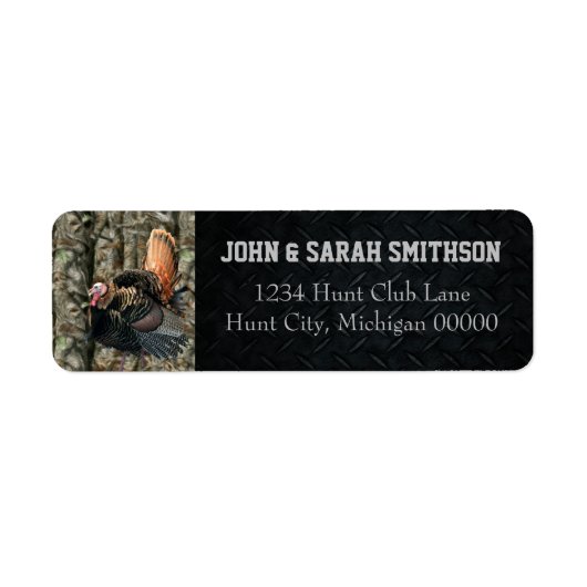 Camo en Black Wild Turkije Retouradres Etiket (Voorkant)