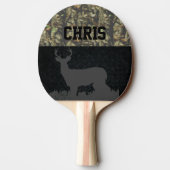 Camo en Diamond Bord Deer Hunting Name Paddle Tafeltennisbatje (Achterkant)