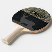 Camo en Diamond Bord Deer Hunting Name Paddle Tafeltennisbatje (Voorkant Gekanteld)