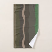 Camo en groene abstracte strepen bad handdoek (Handdoek)