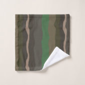 Camo en groene abstracte strepen bad handdoek (Wasdoekje)