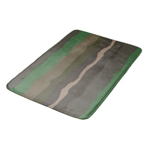Camo en groene abstracte strepen badmat
