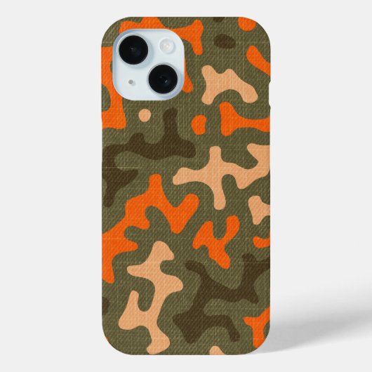 Camo en Oranje matching Case-Mate iPhone Case (Achterkant)