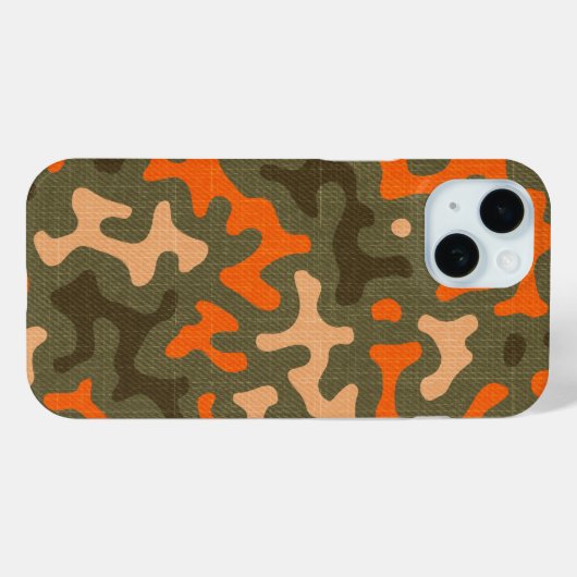 Camo en Oranje matching Case-Mate iPhone Case (Achterkant (horizontaal))
