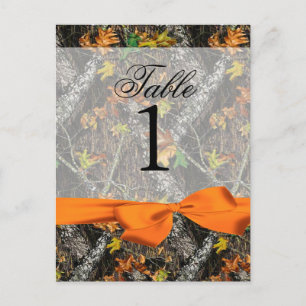 Camo en Oranje tafelnummers