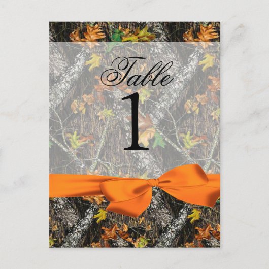 Camo en Oranje tafelnummers (Voorkant)