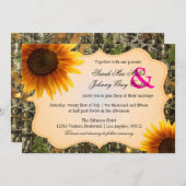 Camo en Oranje uitnodiging voor het uitzenden van  (Voorkant / Achterkant)