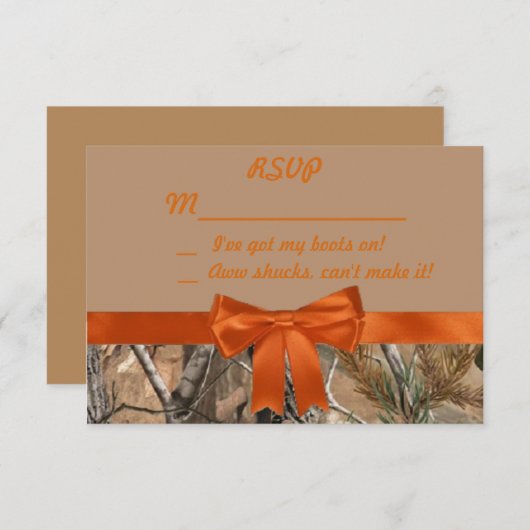 Camo en Tan RSVP (Voorkant / Achterkant)