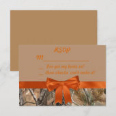 Camo en Tan RSVP Kaartje (Voorkant / Achterkant)