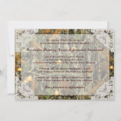 Camo en White Lace Wedding Invitation Kaart (Achterkant)