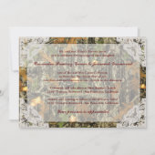 Camo en White Lace Wedding Invitation Kaart (Achterkant)
