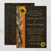 Camo en zonnebloemen kaart (Voorkant / Achterkant)