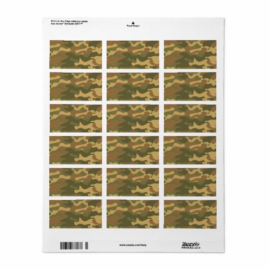 Camo Etiket (Full Sheet)