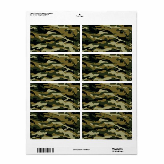 Camo Etiket (Full Sheet)