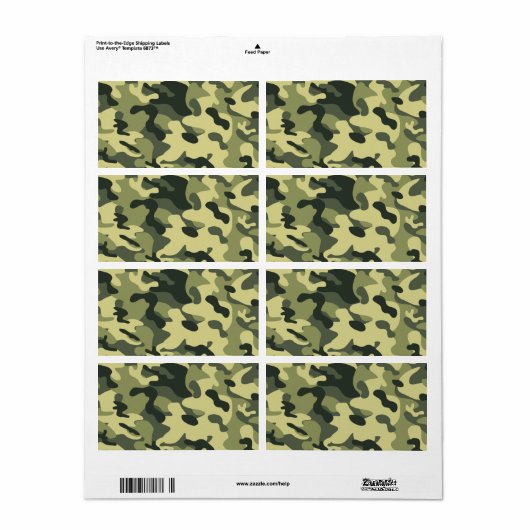 Camo Etiket (Full Sheet)