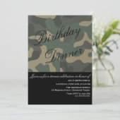 Camo Event Uitnodiging, Diner, Feest, Nieuwe Baby Kaart (Staand voorkant)