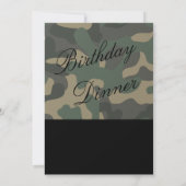 Camo Event Uitnodiging, Diner, Feest, Nieuwe Baby Kaart (Achterkant)