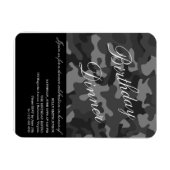 Camo Event Uitnodiging, Diner, Feest, Nieuwe Baby Magneet (Horizontaal)