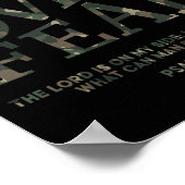 Camo Faith Over Fear Christelijk Jesus Youth God S Poster (Hoek)