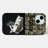 Camo Fish Bass Vist Mannen Sportnaam Case-Mate iPhone Case (Achterkant (horizontaal))