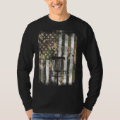 Camo Flag Disc Golfmand  Golfing Patriot T-shirt (Voorkant)