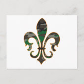 Camo Fleur De lis Briefkaart (Voorkant)