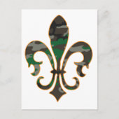 Camo Fleur De lis Briefkaart (Voorkant)
