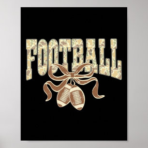 Camo Footll Parmantige Coquette Kersen Boog Vrouwe Poster