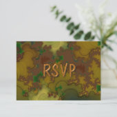 Camo Fractal Reception RSVP Kaart (Staand voorkant)