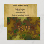 Camo Fractal Reception RSVP Kaart (Voorkant / Achterkant)
