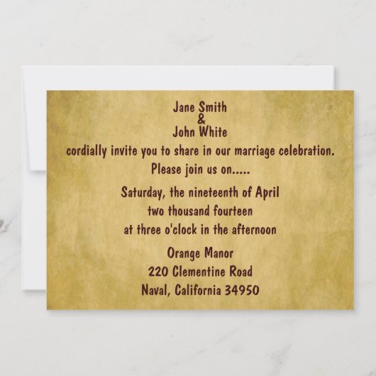 Camo Fractal Wedding Invitation Kaart (Achterkant)