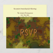 Camo Fractale Ontvangst RSVP Kaart (Voorkant / Achterkant)