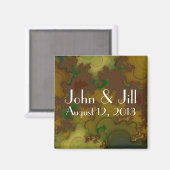 Camo Fractals Wedding Favor Magnet (Voorkant / Achterkant)