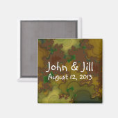 Camo Fractals Wedding Favor Magnet (Voorkant / Achterkant)